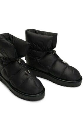 Flufie Metallic Jet Black Down Boot